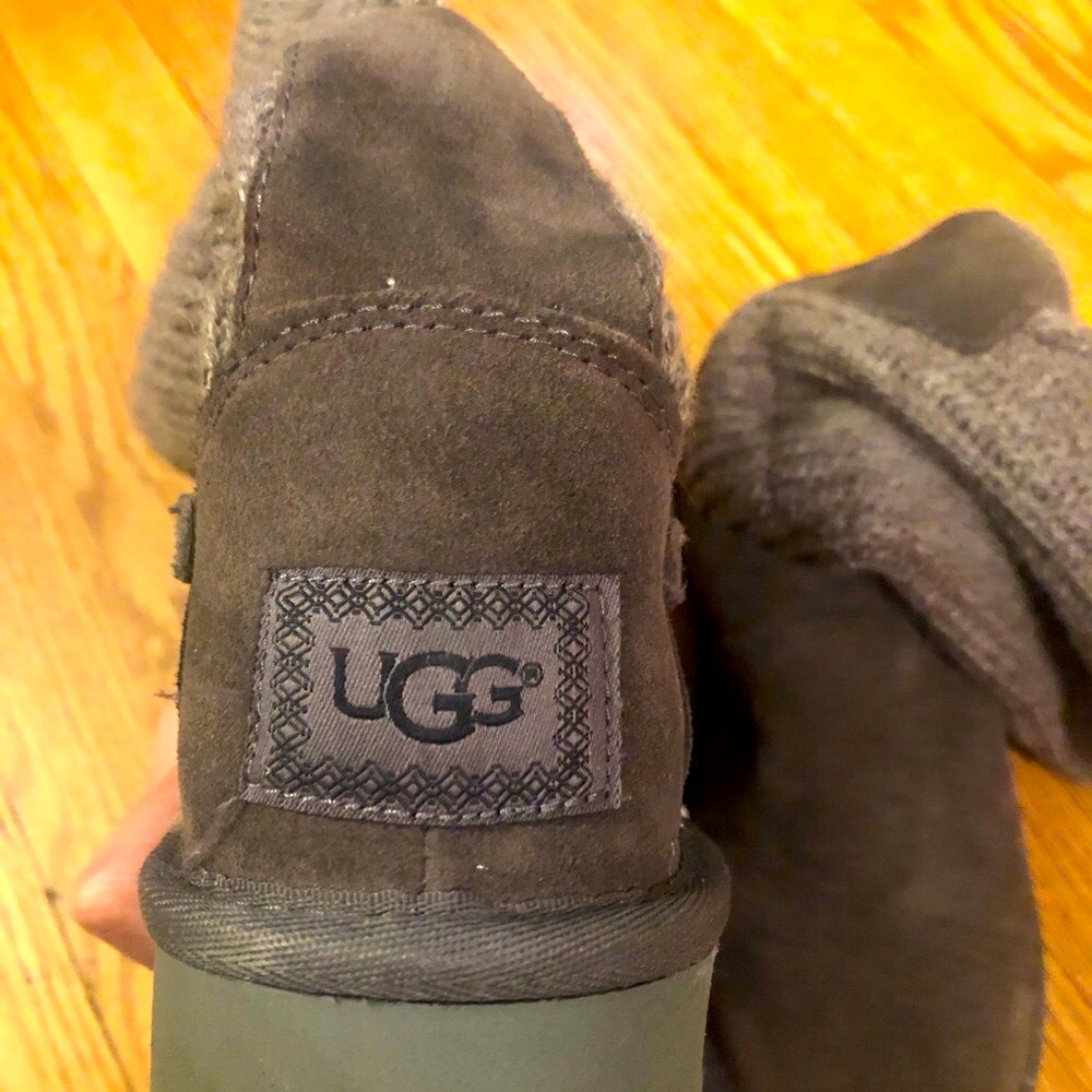 Gray UGG sweater boots